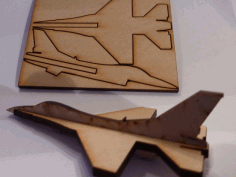 Lasercut Mini F16 Fighter Aircraft Free DXF Vectors File