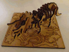 Lasercut Triceratops Skeleton Puzzle Free DXF Vectors File