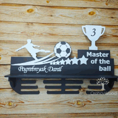 Layout of Football Medal 2 for Laser Cutting CDR File