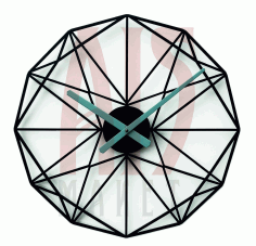 Layout Of Geometric Pattern Clock Free CDR Vectors File