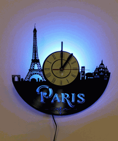 LED Paris Frame Clock DXF File