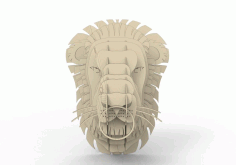 Lion Head 3d Puzzle Free CDR Vectors File