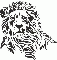 Lion Stencil Vector Laser Cut CDR File