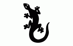 Lizard Silhouette Free DXF Vectors File