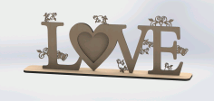 Love Heart Laser Cut Free DXF Vectors File