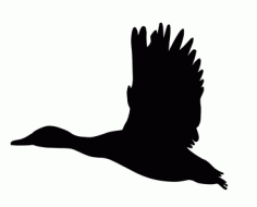 Mallard duck flying silhouette Laser Cut DXF File