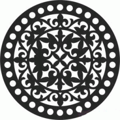 Mandala Clipart Wall Decor Template DXF File