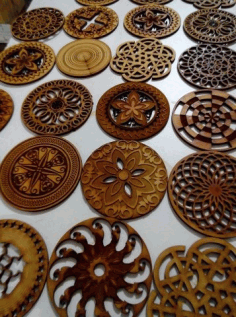 Mandala Coasters collection Ornament CDR File