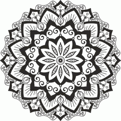 Mandala Cut Design Ornament CDR File