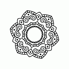 Mandala Design Ornament DXF File