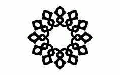 Mandala Design round Ornament DXF File