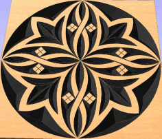 Mandala floral Stamp DXF File