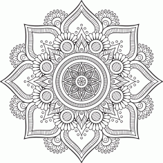 Mandala Floral Tattoo Design Ornament CDR File
