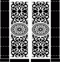Mandala Motifs Door download DXF File