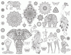 Mandala Ornamental Set CDR File
