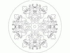Mandala Template 8 Ornament DXF File