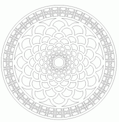 Mandala Wall Line Art Free CDR File