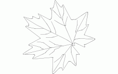 Maple Leaf Free DXF Vectors File