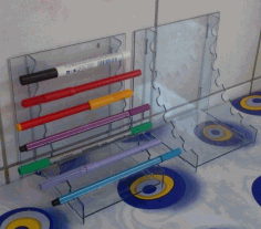 Marker Color Holder and Laser Cut Pen Organizer CDR File