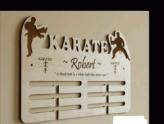 Martial Arts Medal Display Hanger Free CDR File