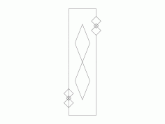 MDF Door Design 18 CNC Laser Cut DXF File