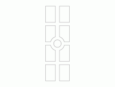 MDF Door Design 19 CNC Laser Cut DXF File