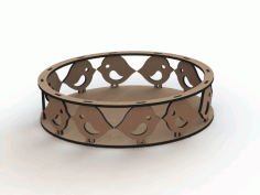 MDF Laser Cutting Designs Bandejas Passaros DXF File