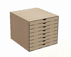 MDF Organizer CNC Laser Cutting Free CDR File