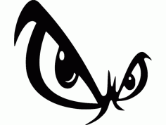 Mean Eyes Free Dxf File For CNC DXF Vectors File
