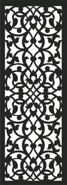 Metal Privacy Screen Panel DXF File