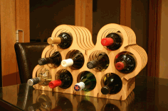 Mini Cellar Small Wine Rack Bottle Holder Storage DXF File
