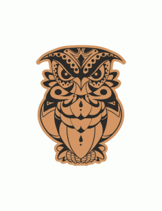 Mini Wooden Owl carving CDR File
