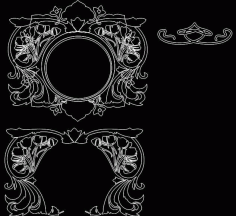 Mirror Frame 0056 Free DXF Vectors File