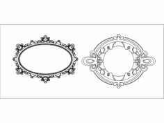 Mirror Frame Ayna Free DXF Vectors File