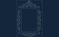 Mirror Frame Design 045 Free DXF Vectors File