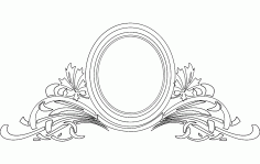 Mirror Frame Floral Free DXF Vectors File