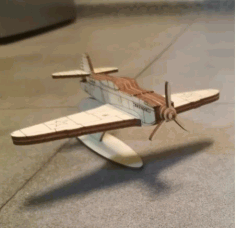 Model of A Wooden Yak 9 Fighter On A Stand CDR File