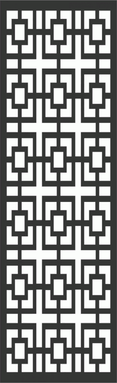 Modern Grill Screen Panel DXF File