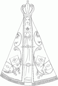 Mother Goddess Sketch CDR Vectors File