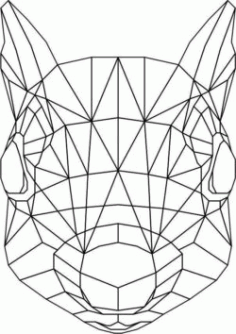 Mural Squirrel Head 3D Panel Drawing CDR Vectors File
