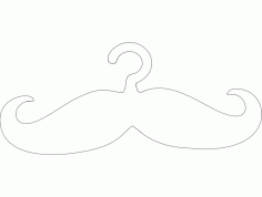 Mustache Line Art DXF File