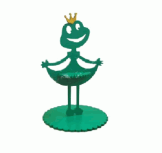 Napkin Holder Princess Frog, Napkin Table Holder Vector File