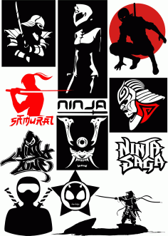 Ninja Vectors Art Pack Free CDR Vectors File