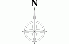 North Arrow Direction Free DXF Vectors File