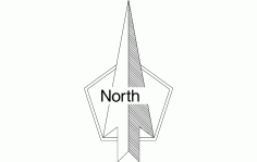 North Arrow Free DXF Vectors File