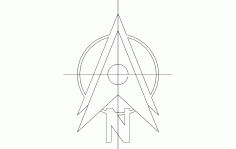 North Arrow Symbol Free DXF Vectors File