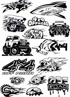 Off Road Vehicle Vector Art Free CDR Vectors File