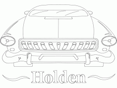 Old Car (Holden) Free DXF Vectors File