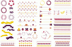 Ornament Color Set Free CDR Vectors File