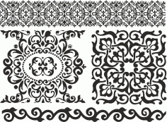 Ornament Elements Free Cdr File For CNC Router CDR File